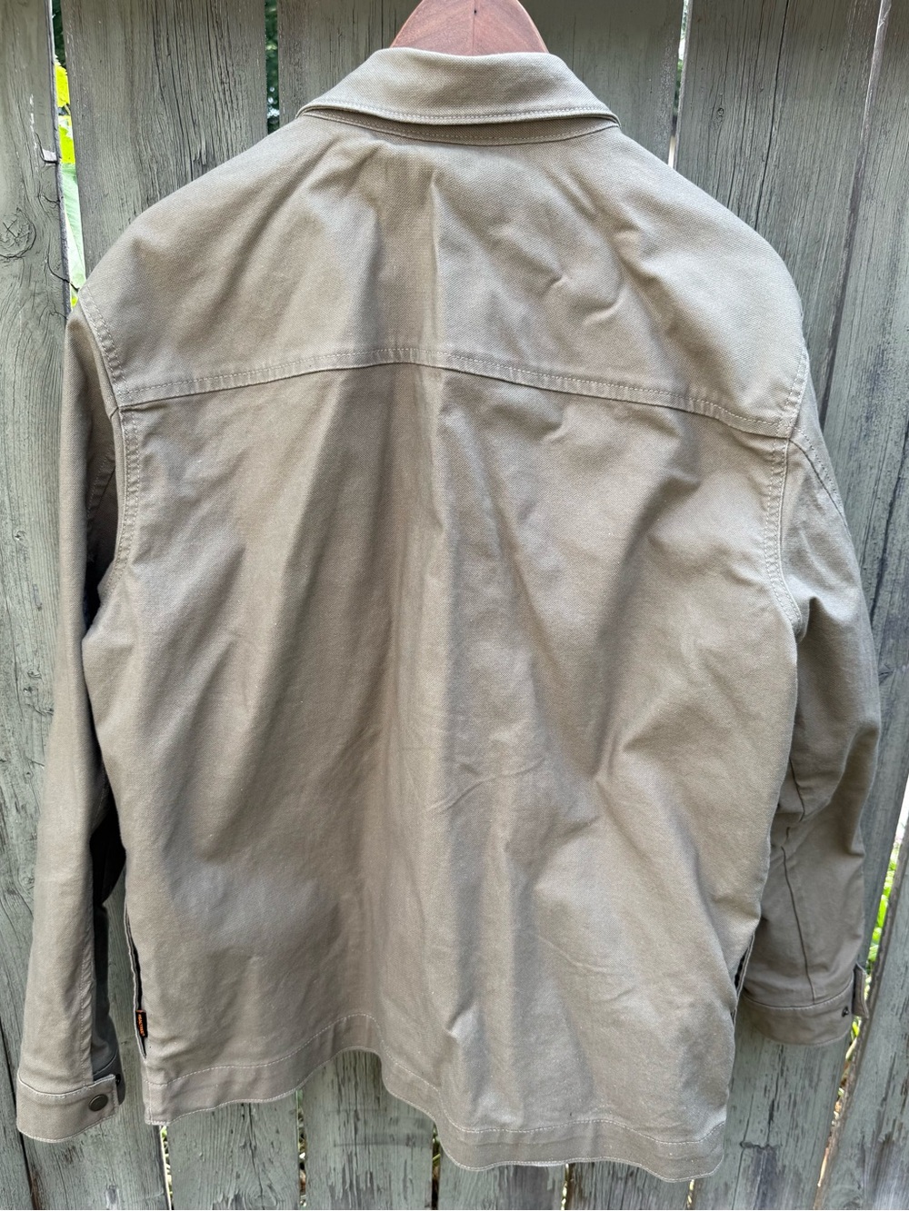 Realtree Mens Large Khaki Brown Canvas Jacket Zip Up Utility Coat Workwear - Picture 8 of 14